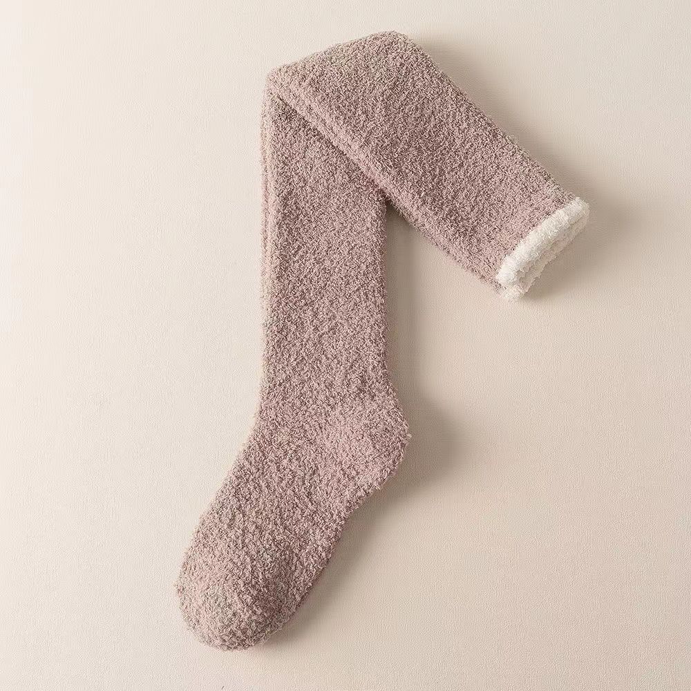 Chaussettes en velours corail
