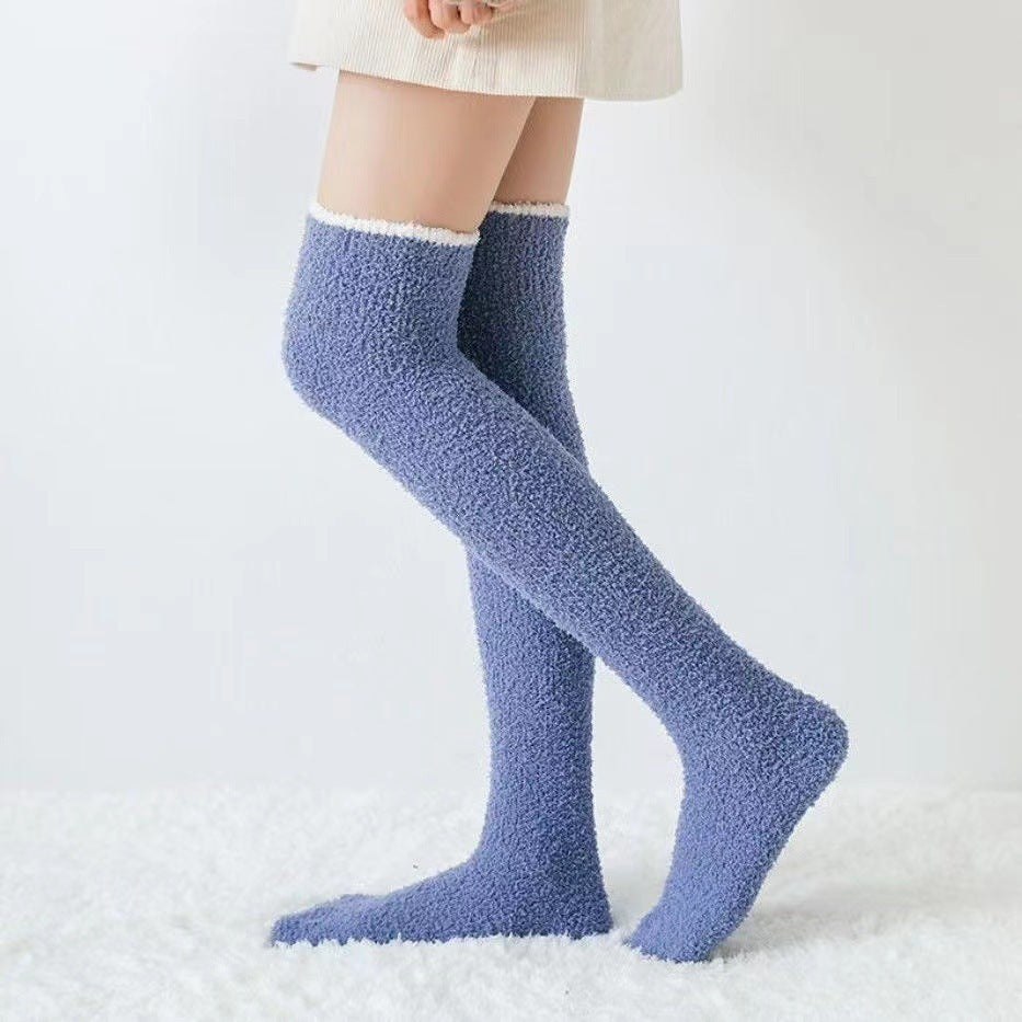 Chaussettes en velours corail