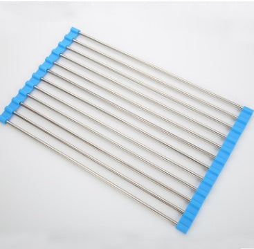 Folding Drain Sink Rack-Black