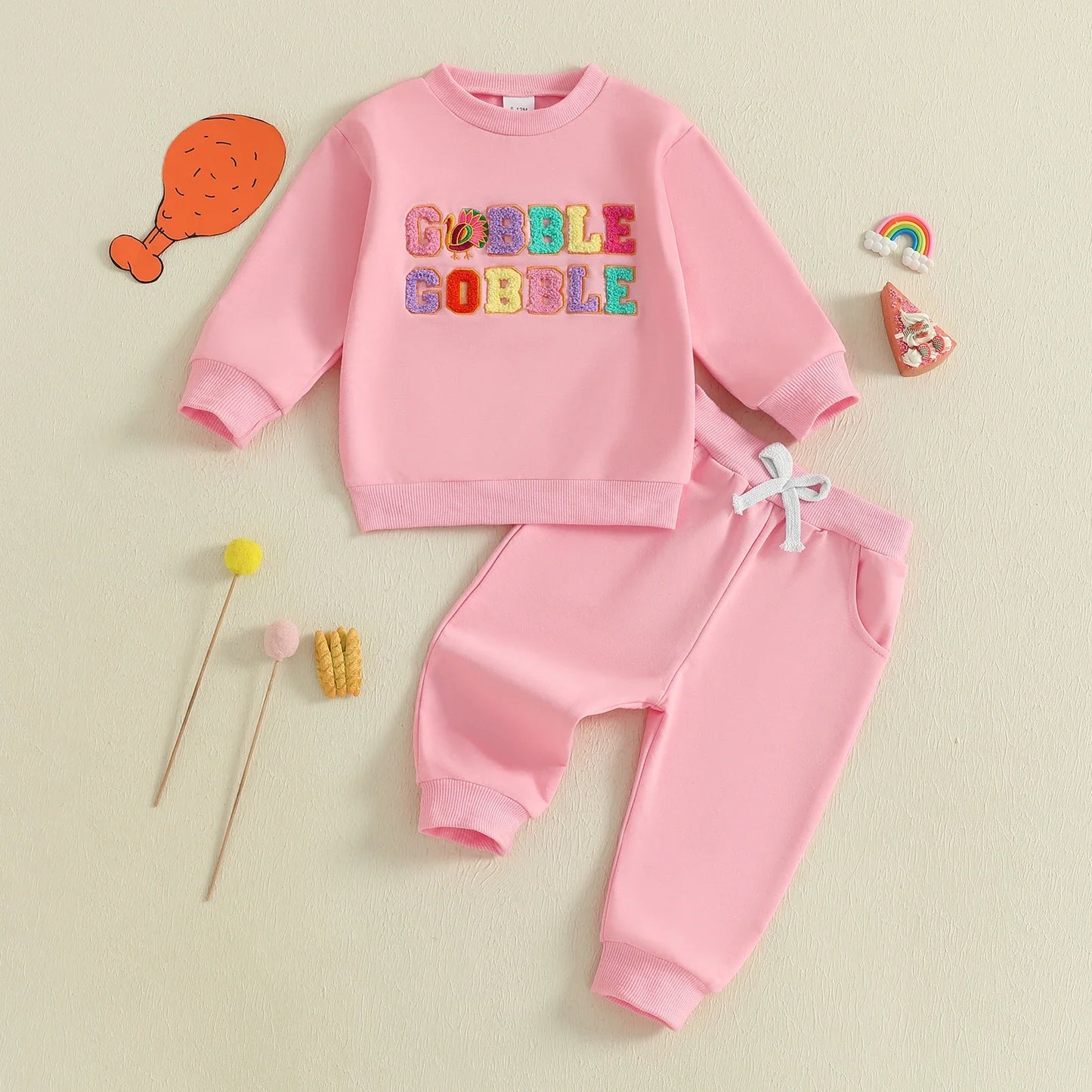 Conjunto de 2 piezas con cuello redondo