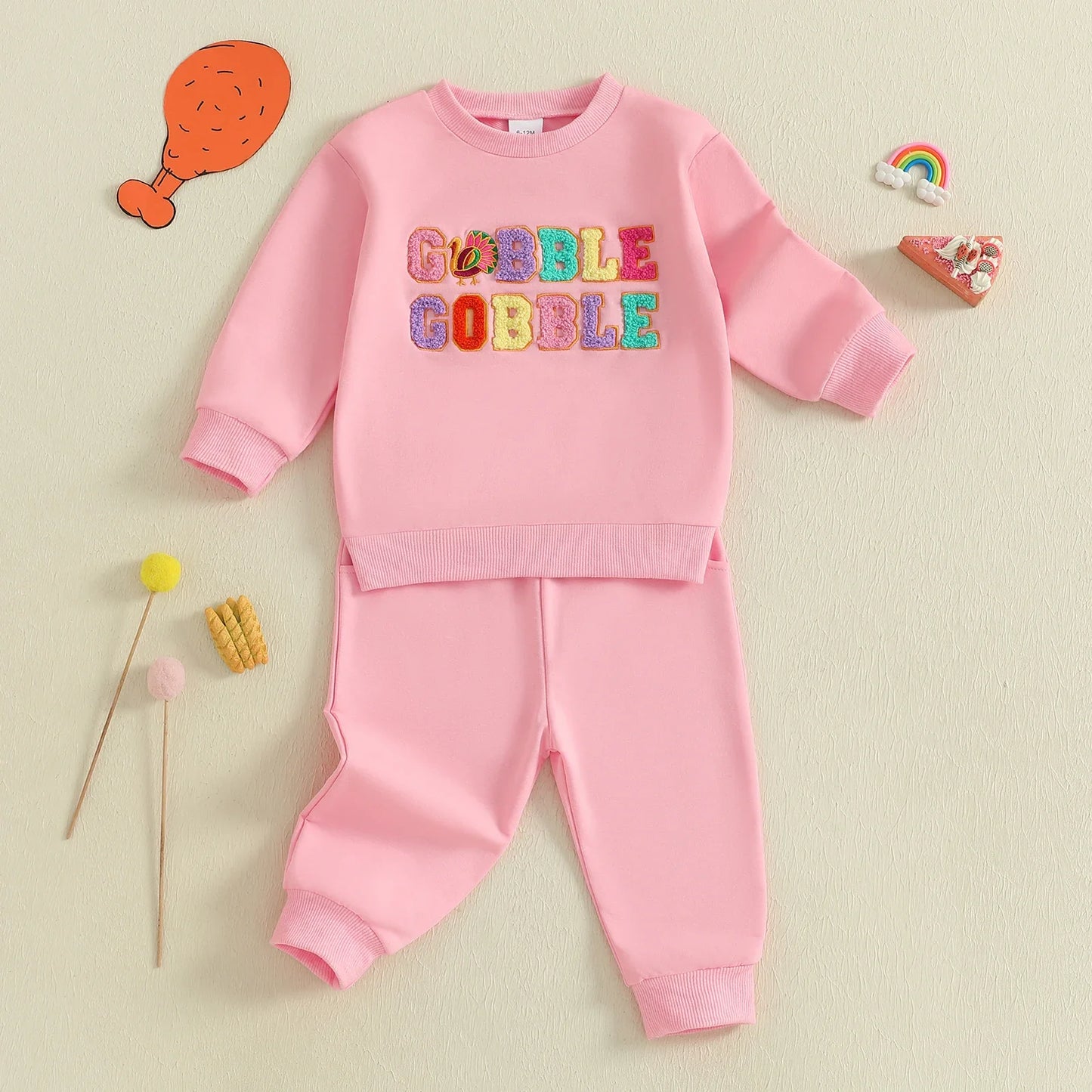 Conjunto de 2 piezas con cuello redondo