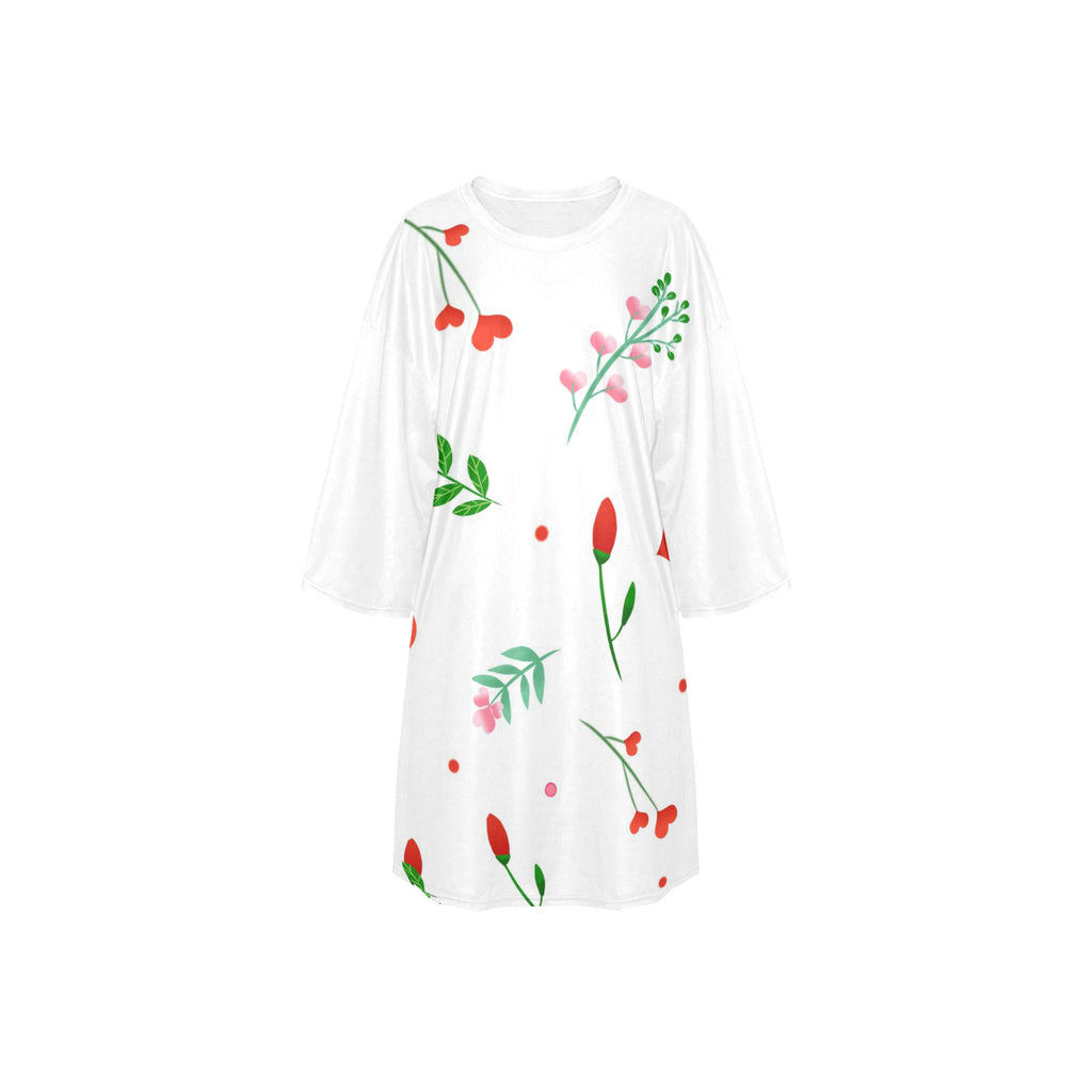 Oversized Sleep Tee (T74) Floral Design