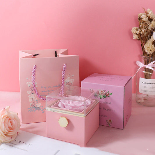 Rotating Rose Jewelry Box