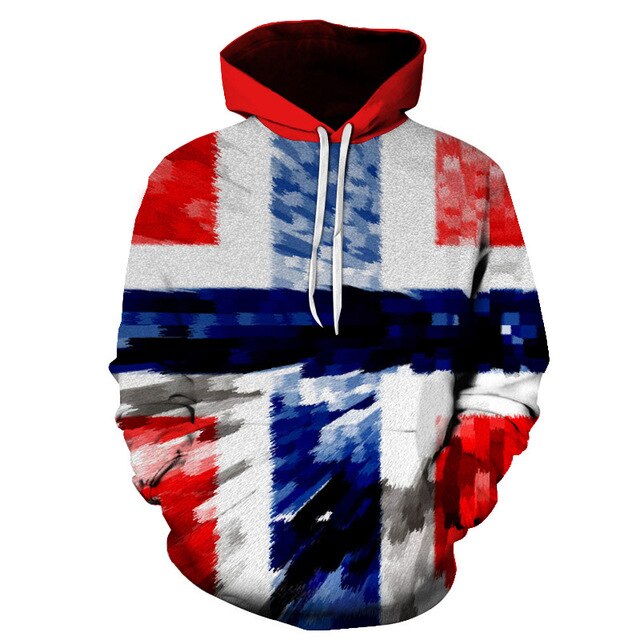 3D National Flag Hoodies